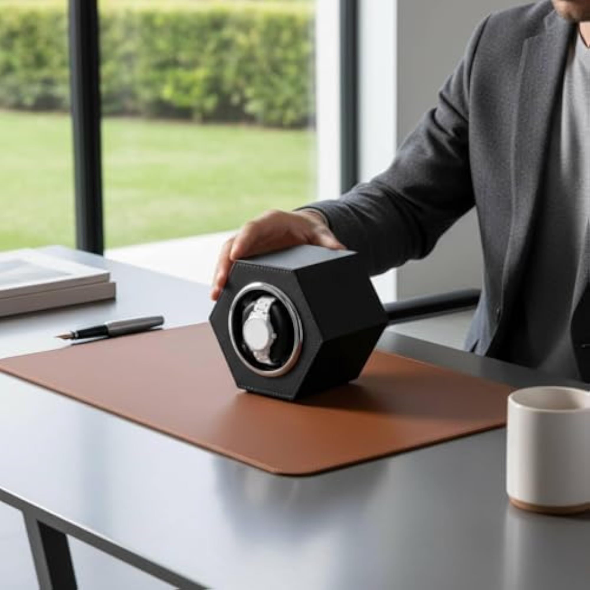 Single Timepiece Rotator Box, Stackable Design