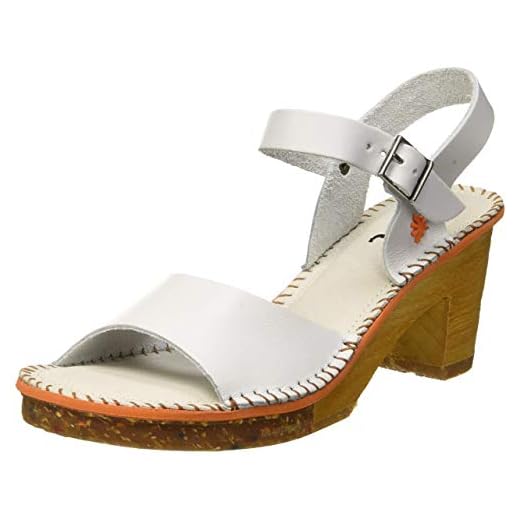 Art 0325 Becerro, Sandalias con Correa de Tobillo para Mujer, Blanco (White White), 38 EU