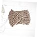 ARTSEWPLY Woolen Yarn Knitted Headband for Women Handmade Cross Hair Accessory Stylish Beige Hair Hoops and Comfortable Knit Headwrap for Fall and Fashion