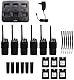 Retevis RT24 Funkgeräte Set, PMR Walkie-Talkie Professionell, Aufladbar Funksysteme mit 6-Wege-Ladegerät 16 Kanäle VOX, Walkie Talkie für Polizei, Baustellen, Schule(Funkgerät 6er Set, Schwarz)