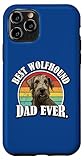 custodia per iphone 11 pro funny retro vintage dad irish wolfhound lover