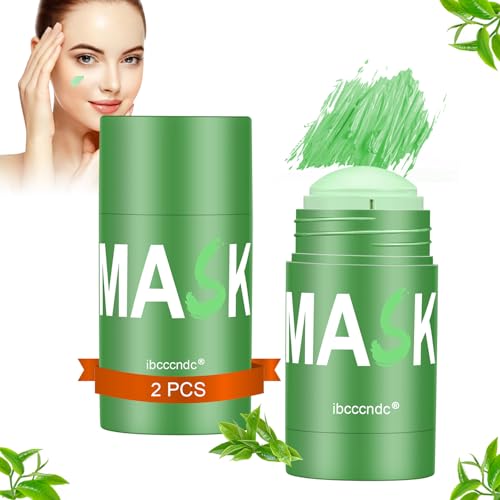 Green Tea Deep Cleanse Mask 2PCS, Blackhead Remover with Green Tea Extract for Face Deep Pore Cleansing, Oil Control, Moisturizing, and Shrink Blackheads for Men Women All Skin Types