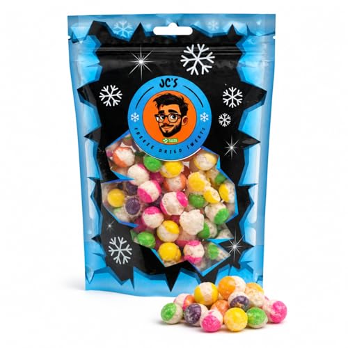 JCs Freeze Dried Sweets Crunchy Freeze Dried Candy & Fruit | Sweet & Sour Dry Sweets | Freezy Sweet Bundle | Black Mix