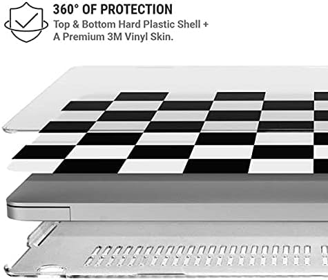 Skinit Case + Skin Compatible with MacBook Air 13in (2020) Originally Designed Black and White Checkered Design
