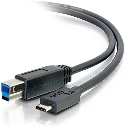 C2G 88867 3M USB Printer Cable, USB-C to USB-B 3.0 (USB 3.1 Gen 1) C to B Lead. Compatible with printers and scanners from HP, Epson, Brother, Samsung, Cannon and all other USB C/B devices, Black