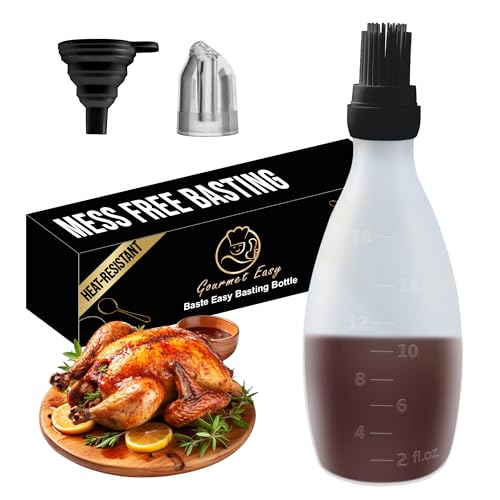 Gourmet Easy Pastry Brush with Sauce Bottle, BPA-Free Basting Brush, Black