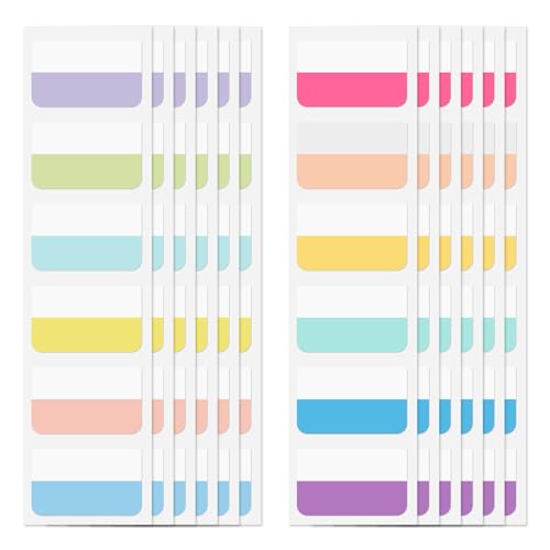 Image of 240 Pcs Sticky Index Tabs, 1.8x1inch Colored Book Sticky Tabs for Notebooks, Repositionable Page Tabs for Notebooks File Classification