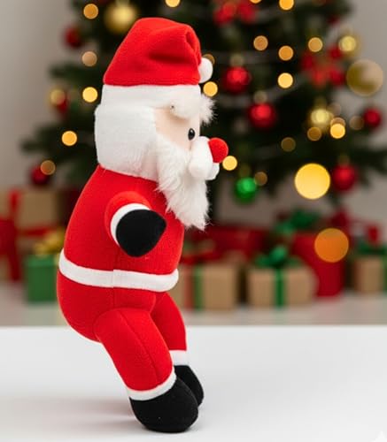Image of Tickles Christmas Santa Claus Soft Stuffed Plush Toy for Kids Boys & Girls (Size: 25 cm, Color: Red & White)