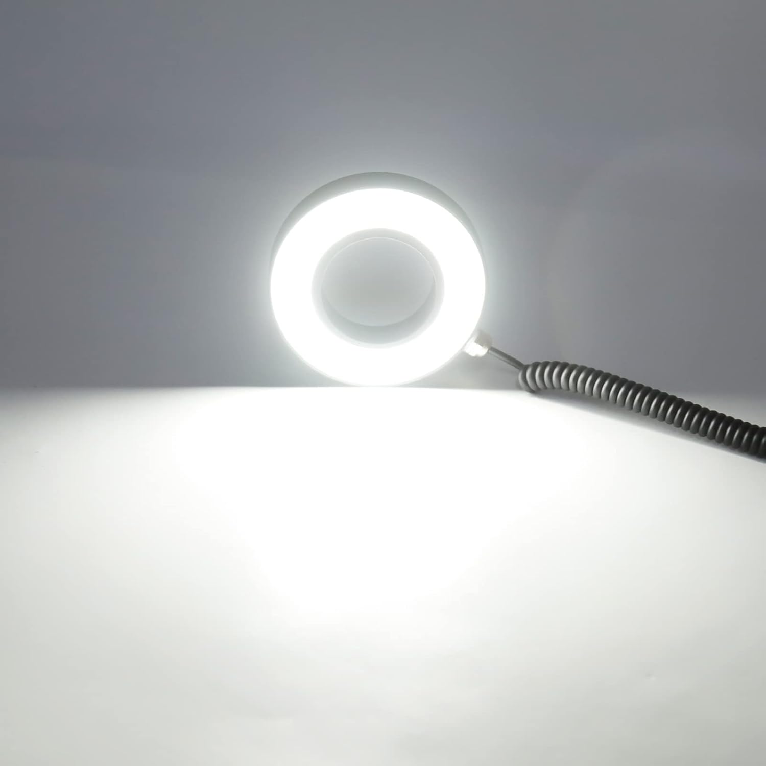 EVTSCAN 10W Ring LED Working Light, Strong Magnetic Adsorption, for Lathe CNC Milling Drill Press and Workbench, AC 110 to 240V with US Plug