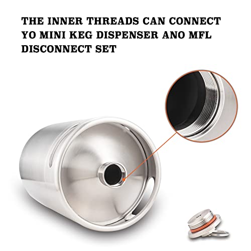 Mini fût 500ml acier inoxydable parfait pour garder la bière fraîche en pique-nique et camping
