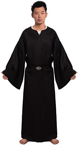 BLESSUME Medieval Wicca Pagan Ritual Robe with Belt