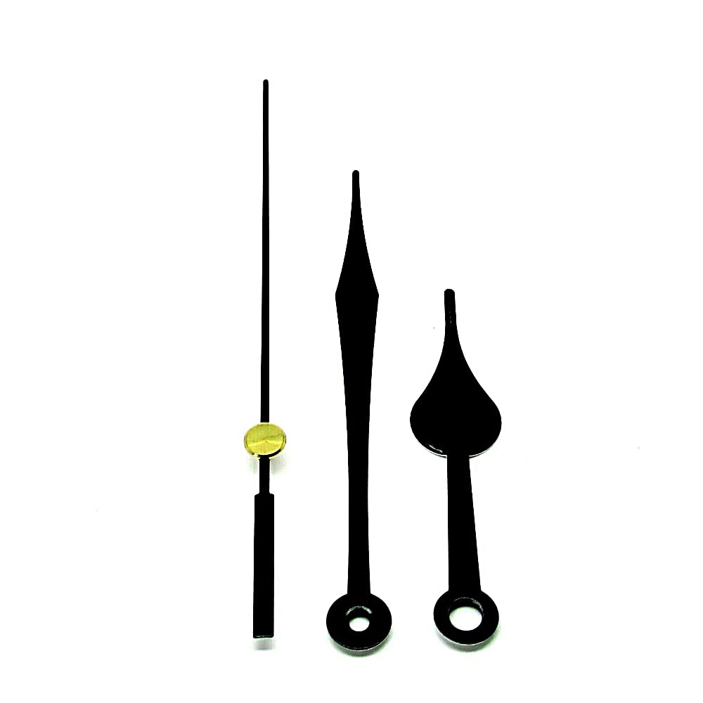 Replacement Black Metal Press Fit Clock Hands Compatible With HD 1688 Quartz Radio Controlled Mechanism Movement DIY Repair 98mm