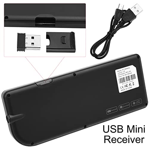 Miritz 2.4G Wireless Touchpad Keyboard And Mouse Mini Remote Control With Laser Pointer,For Windows/Android/Google/Smart Tv/Htpc/Iptv/Mac Os/Linux Black #TOP6