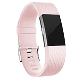 iGK For Fitbit Charge 2 Bands, Adjustable Replacement Bands with Metal Clasp for Fitbit Charge 2 Wristbands Special Edition Pink Small