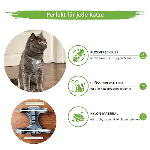 Katzengeschirr MC-Royal Premium mit Leine für Katzen