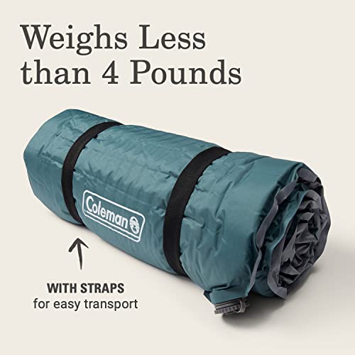 Image of Coleman Silver Springs Self-Inflating Sleeping Pad, Comfortable Camp Pad with Insulating Foam & Durable PVC Coating, Lightweight Sleeping Mat Inflates in Minutes