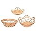 EXCEART 3PCS Owoce I Warzywa Przechowywanie Wiklinowe Okrągłe Koszyki Owocowe Rattan