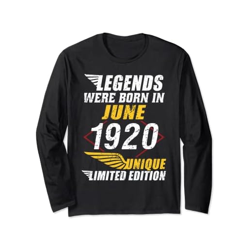 Cumpleaños Junio 1920 Edición Limitada Regalo Legend June Manga Larga