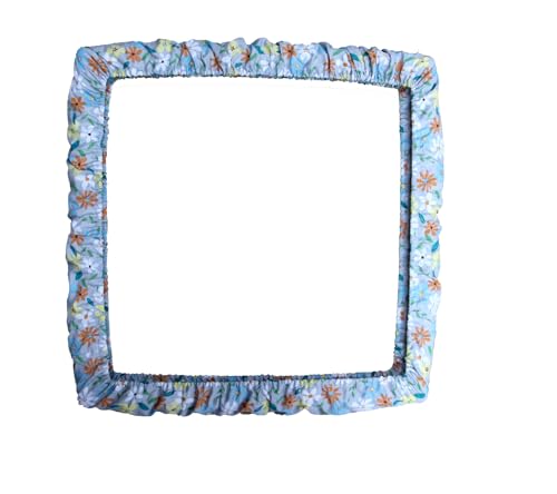 Image of Grime Guard 17x17 for Cross Stitch kit Embroidery Storage 17x17 for Q-Snap Cover for Stitching Project Storage Ideas Cover for Frames Hand Embroidery kit (for Q-Snap 17x17 in) (Floral Print, 17x17)