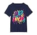 Sarcastic? Never Funny Sarcasm Watercolour Graffiti Drip T-Shirt, Women's Plus, Navy Blue, 6X