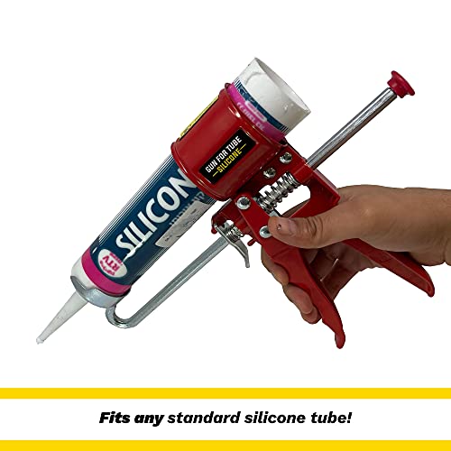 Compact 11” Caulking Gun - Anti Drip Extreme-Duty Caulking Gun - New And Innovative Design - Lightweight Metal Frame #TOP3