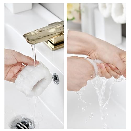 Glugahrif Bracelet De Lavage De Visage Doux Bandeau De Poignet De Spa Bracelets De Toilette Bracelets De Lavage De Visage, Microfibre Bracelets De Lavage De Visage – vue 9