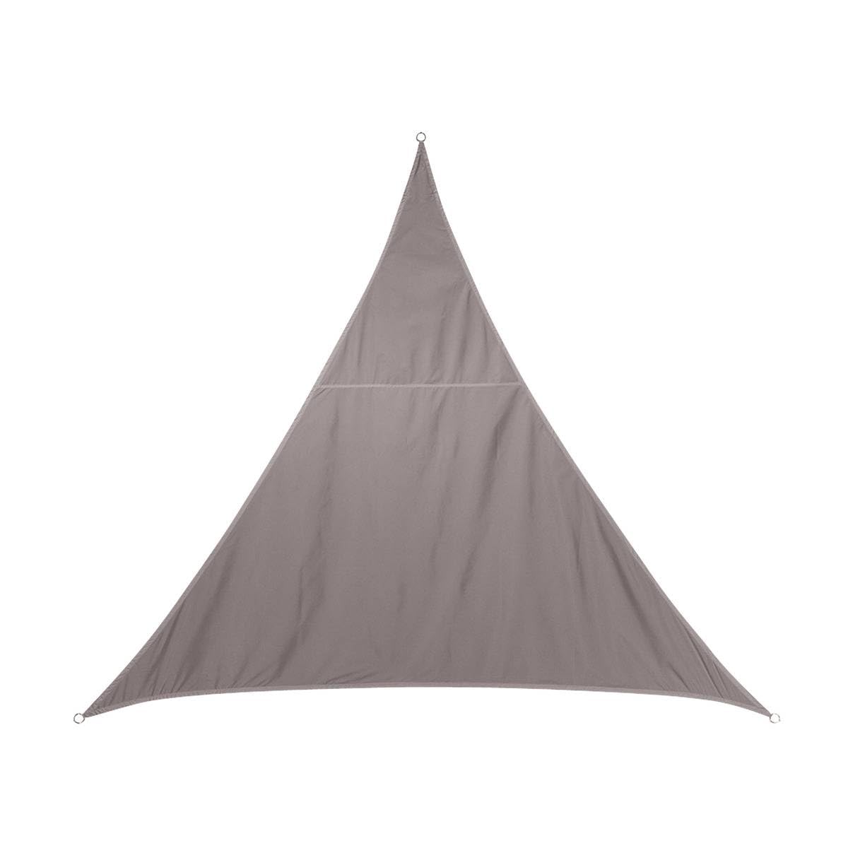 Toile Solaire Voile d'ombrage Triangulaire 4 x 4 x 4 m en Tissu déperlant - Coloris Taupe