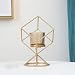 Produktbild Luoshan Geometric Dreidimensionale geometrische Schmiedeeisen Kerzenständer Ornament Ohne Kerzen (Gold) (Color : Gold)