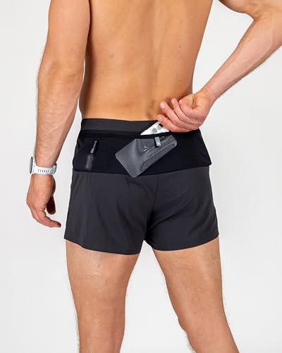 FlipBelt Black Athletic Elite Running Shorts for Men, Lightweight Moisture Wicking Exercise Shorts with Pockets, XS-XL2