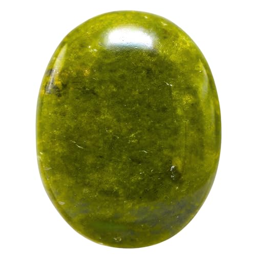 Image of Crystal Heaven Vesuvianite Crystal Palm Pebbles Stones For Anxiety Stress Relief Massage-Aaa Grade Original Healing Gemstone Agate Palm Stone For Yoga Meditation Spiritual Reiki Feng Shui