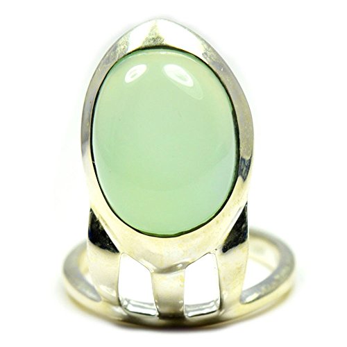 Bague en véritable Prehnite en argent sterling le cadeau idéal