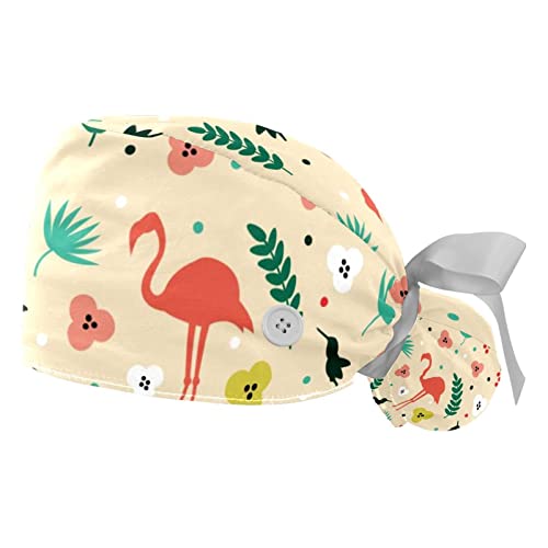 Chapeaux bouffants de travail JDEZ à motif fleurs, casquette respirante cheveux longs et courts