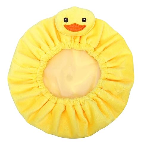Lovely Cartoon Shower Cap Hat Hair towel Bathing Caps for Kids Children- Yellow Duck