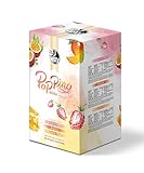 J WAY Bursting Popping Boba Bubble Pearl Variety Set with 3 Flavors Strawberry, Mango, Passion Fruit, Non-Dairy, Fat-Free Popping Tapioca Boba for Beverages, Sweets, Ice Cream, Gift Box (3.3 lbs)