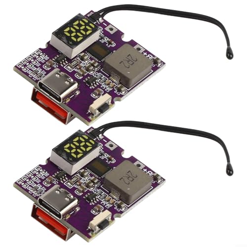 Kit de módulo de banco de energía de 22 5 W, 2 piezas con pantalla digital para una mayor eficiencia de carga y características de seguridad para 3 baterías de 7 V (pantalla digital A+C)