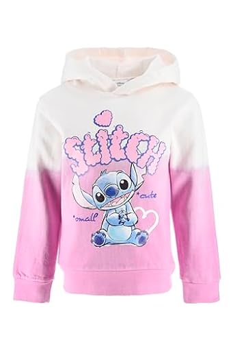 Disney Stitch Sudadera para Niñas, Sueter Sudadera con Capucha para Niñas, Talla 4 Años | Lila | Ya disponible en tu tienda friki favorita! En mundofriki.es!