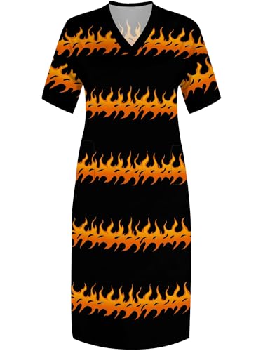 Image of PinkPatty Women's Plus Size Short Sleeve Maxi Dress Casual Loose V Neck Long Dress with Pockets