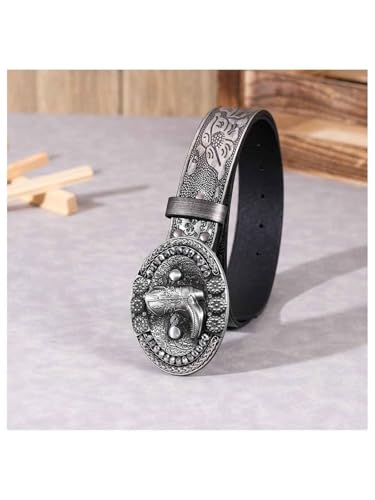 Women's Vintage Cowgirl Belts Western Rhinestone PU Leather Belt with Buckle Rodeo Outfit4
