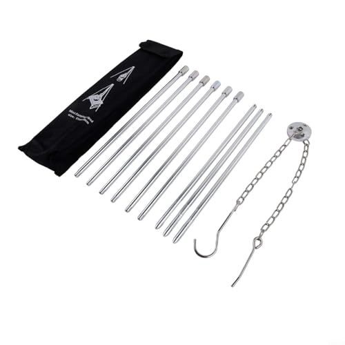 Trípode resistente de 3 patas para aventuras al aire libre, portátil y ajustable para cocinar