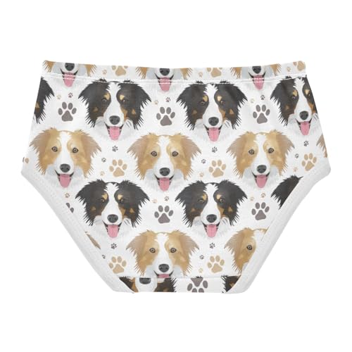 Joisal Cotton Girls Underwear Toddlers Cute Border Collie Dog Little Girl Panties Funny Briefs Kids Undies 2t2