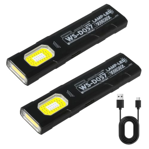 2 Pack Mini LED Torch with USB-C Charging for Repair Camping & Emergency