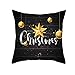 AMDXD Funda de cojín de 40 x 40 cm, poliéster, funda de almohada de oro gris oscuro, colgante de bolas de estrellas