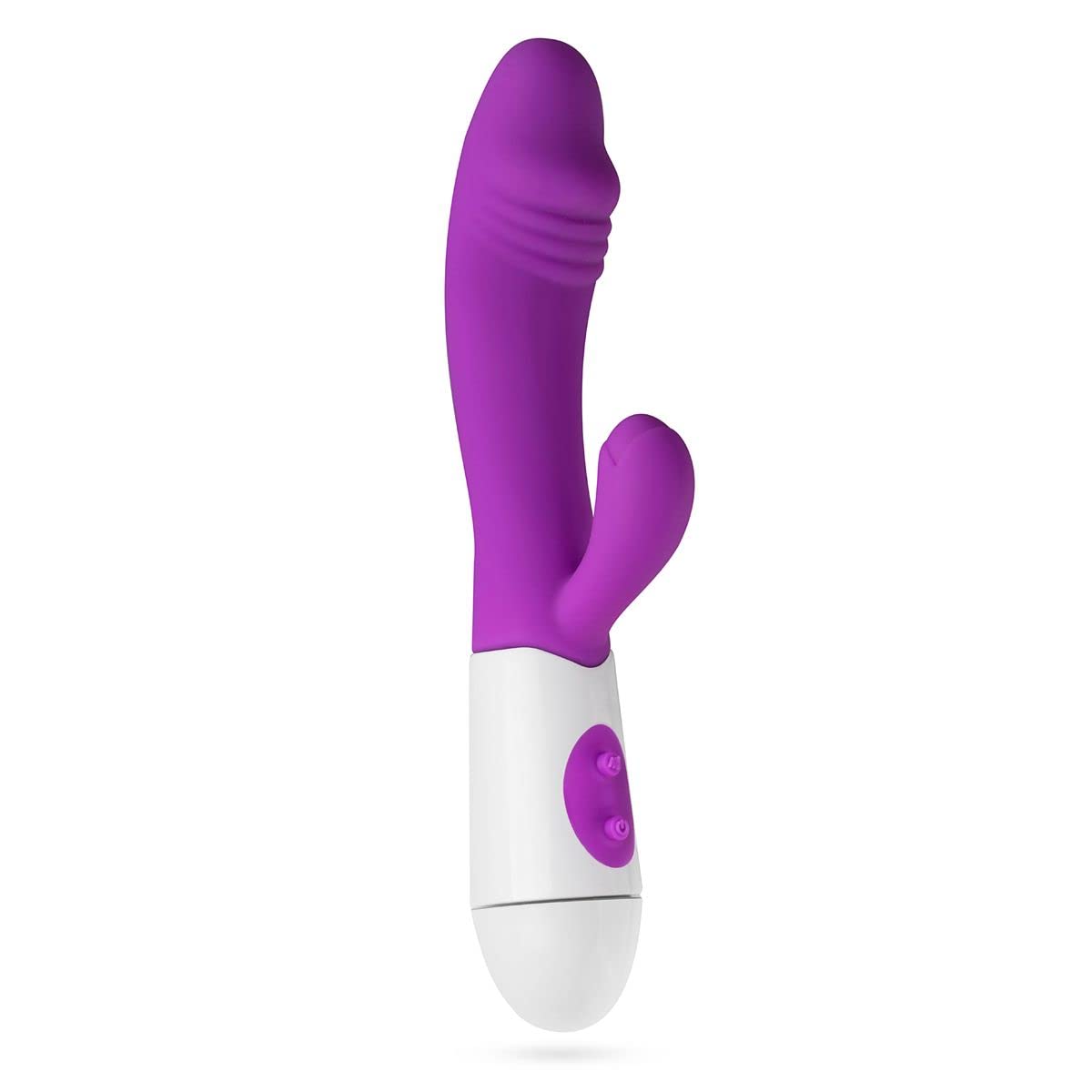 Teazers Realistic Rabbit Vibrator – Vibrator for Women with a Clitoral Stimulator on Top – Sex Toys for Women for Stimulating the Gspot and Clitoris – Perfect as First Vibrator – Purple