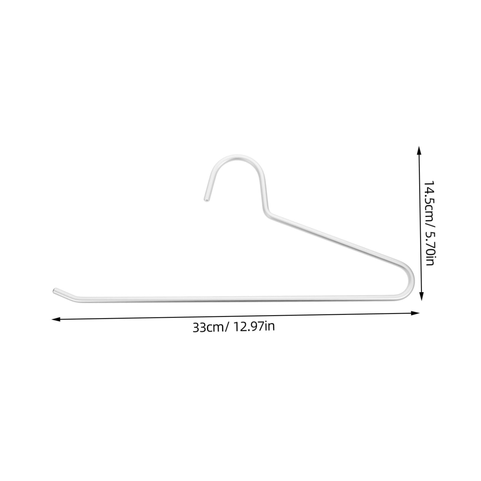 MUSISALY 10pcs Aluminum Hanger Z-Shape Suit Hanger Trouser Hangers Pants Hangers for Men Suit Hangers Jean Hanger Multi Purpose Hanger Clothes Hangers for Pants Coat Hangers Aluminum Alloy