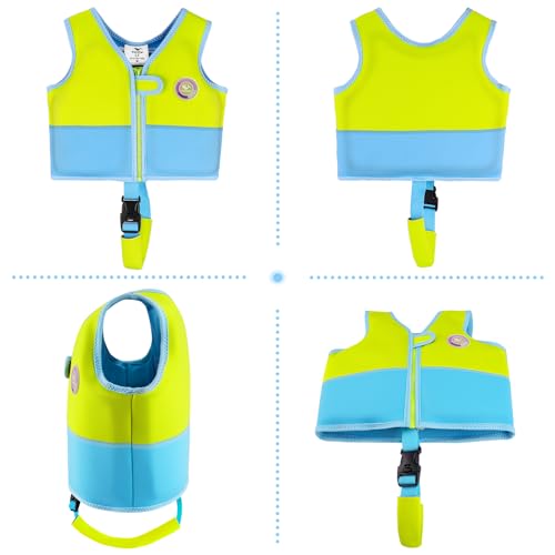 image for Pottwal Swim Vest for Kids - Swim Jacket for 3-6 Years (40-66LBS) - Bu