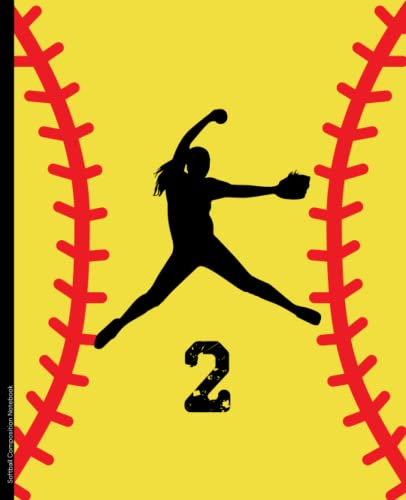 Softball Composition Notebook #2: Wide Ruled Softball Composition Notebook | 120 Pages, Softball Pitcher