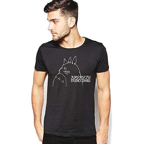 Studio Ghibli T-Shirt My Neighbour Totoro Ponyo Spirited Away MC (Black, M) Cover