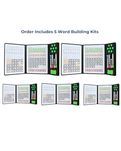 Set of 5 - Magnetic Dry-Erase Phonics Board - Hands-On Word Building & Spelling Tool with Grapheme Tiles, Handwriting Lines & Syllable Mats - Reusable Learning for Classroom & Home - Image 2