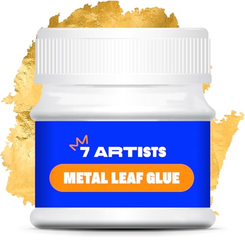 7 Artists Pegamento Pan de Oro Pelo 50 ml Cola para Hojas de Oro Manualidades, para Papel Foil