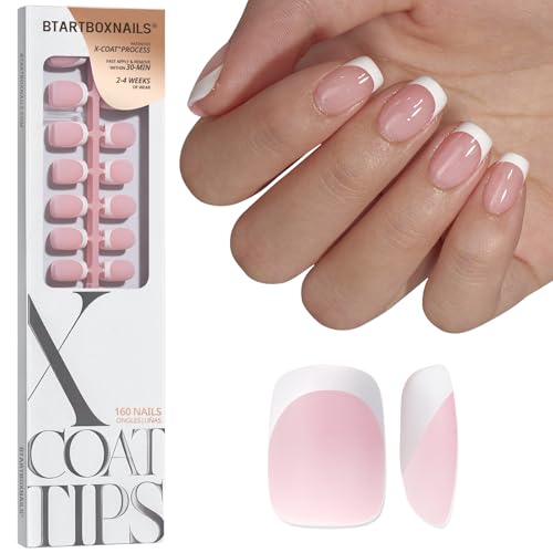 BTArtboxnails XCOATTIPS French Tip Extra Short Square
